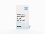 Rounded vertical business card mockup