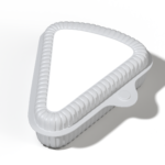 transparent triangle folding hinged box with lock food container mockup 510850