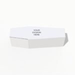 Hexagonal shaped flip cover box mockup