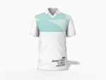 Jersey with v-neck polo shirt mockup
