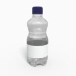 Bottles plastic product label mockup