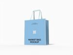 Fabric shopping bag mockup