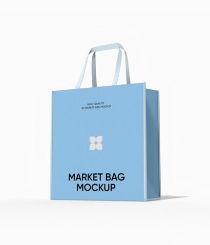 Fabric shopping bag mockup