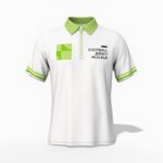 Black football jersey with zipper polo shirt mockup