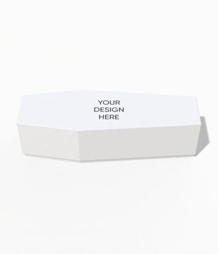 Hexagonal shaped top bottom box mockup