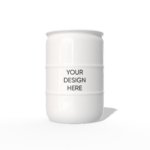 Plastic barrel mockup