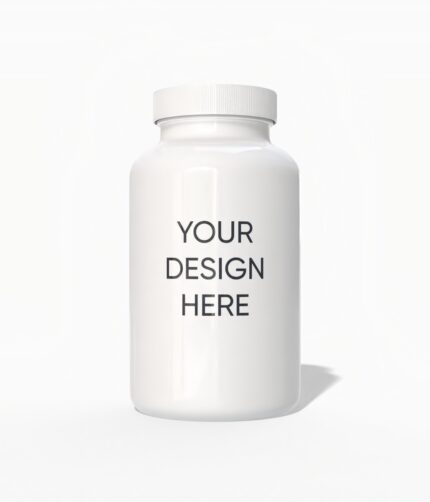 Reusable plastic bottle mockup