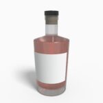 Bottles glass product label mockup 504140
