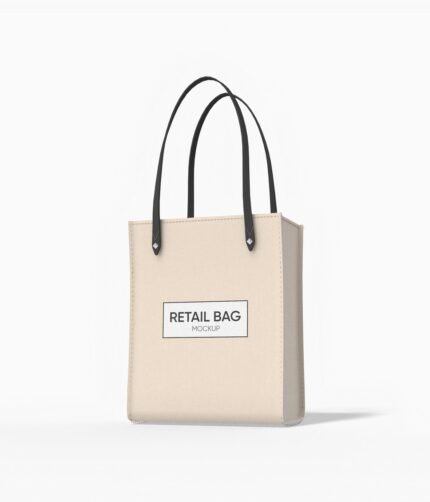 Small shopping bag mockup
