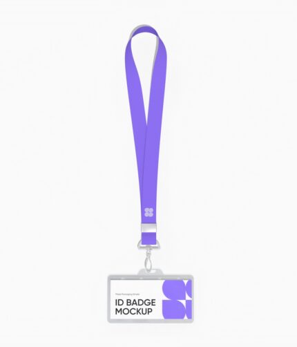ID card lanyard mockup