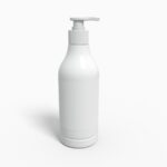 Bottles plastic product label mockup 503610