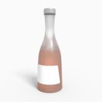 Bottles glass product label mockup 504130