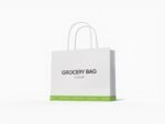 Paper shopping bag mockup