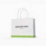 Paper shopping bag mockup