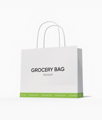 Paper shopping bag mockup