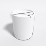 Round jewelry gift box mockup