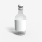 Bottles glass product label mockup 500780
