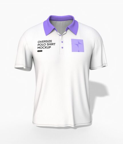 Oversize polo shirt mockup