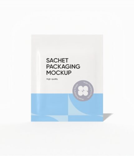 Flexible packaging 3-side sealed mylar bag mockup 601072