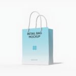Small luxury shopping bag mockup