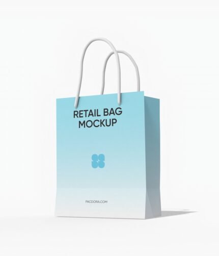 Small luxury shopping bag mockup