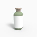 Bottles plastic product label mockup 503250