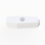 Polygonal shaped top bottom box mockup