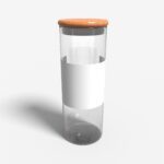Bottles glass cylindrical mockup 500570