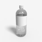 Bottles plastic product label mockup