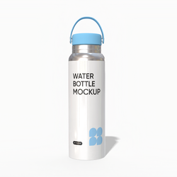 Sports water bottle with handle mockup