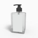 Bottles plastic product label mockup 503840