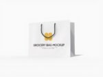 Paper shopping bag mockup