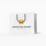 Paper shopping bag mockup
