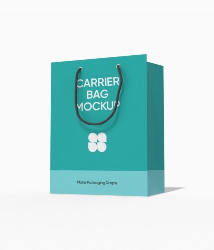 Paper shopping bag mockup