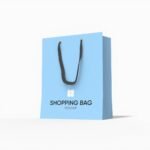 Small luxury shopping bag mockup