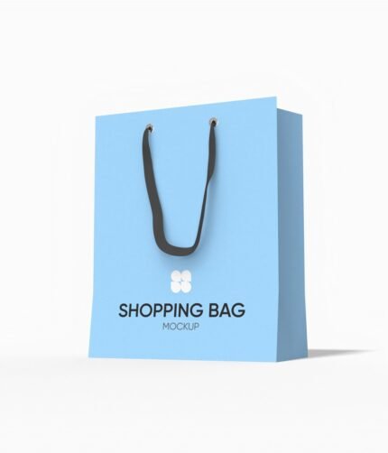 Small luxury shopping bag mockup