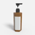 Bottles plastic product label mockup 504710