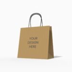 Paper shopping bag mockup