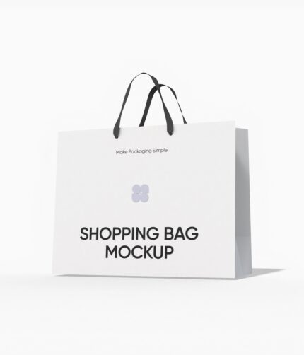 Small luxury shopping bag mockup