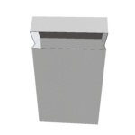 Folding paper packaging box mockup