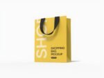 Small luxury shopping bag mockup