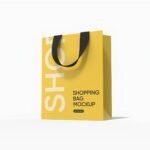 Small luxury shopping bag mockup
