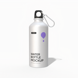 Water bottle with handle mockup