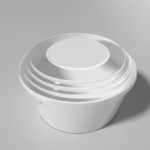 disposable bowl with lid food packaging paper bowl mockup 510880