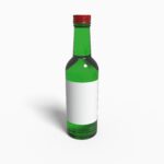 Bottles glass product label mockup 502100