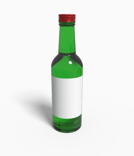 Bottles glass product label mockup 502100
