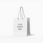 Small luxury shopping bag mockup