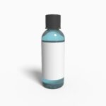 Bottles plastic product label mockup 502210