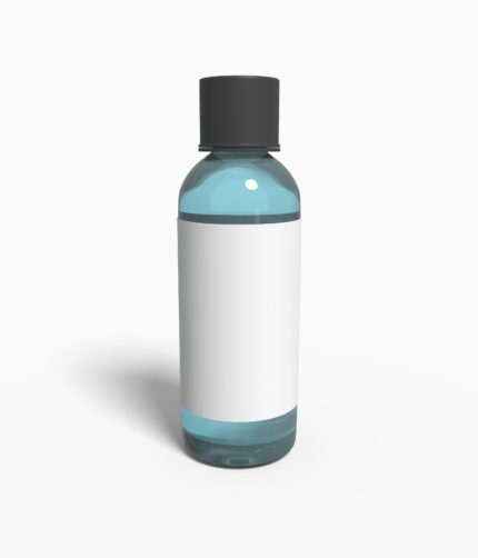 Bottles plastic product label mockup 502210