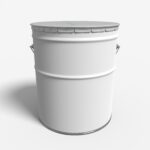 Bucket aluminum barrels tin mockup 501160